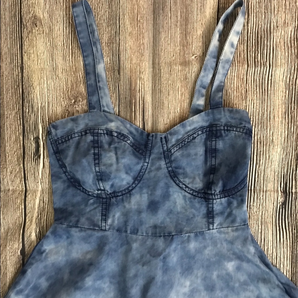 Rue21 Blue Jean Denim Acid Dress 0 1 XS NWT - Picture 4 of 6